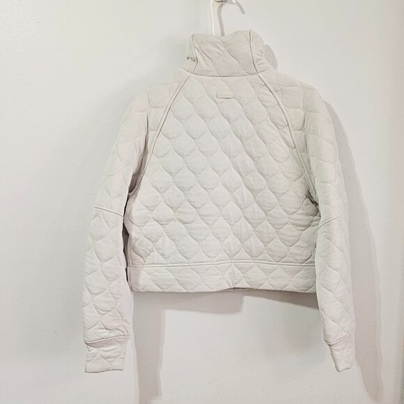 Lululemon Scuba Oversized Quilted Half Zip - Bone - Women's Size XS/S - LW3HFKS - Picture 5 of 8